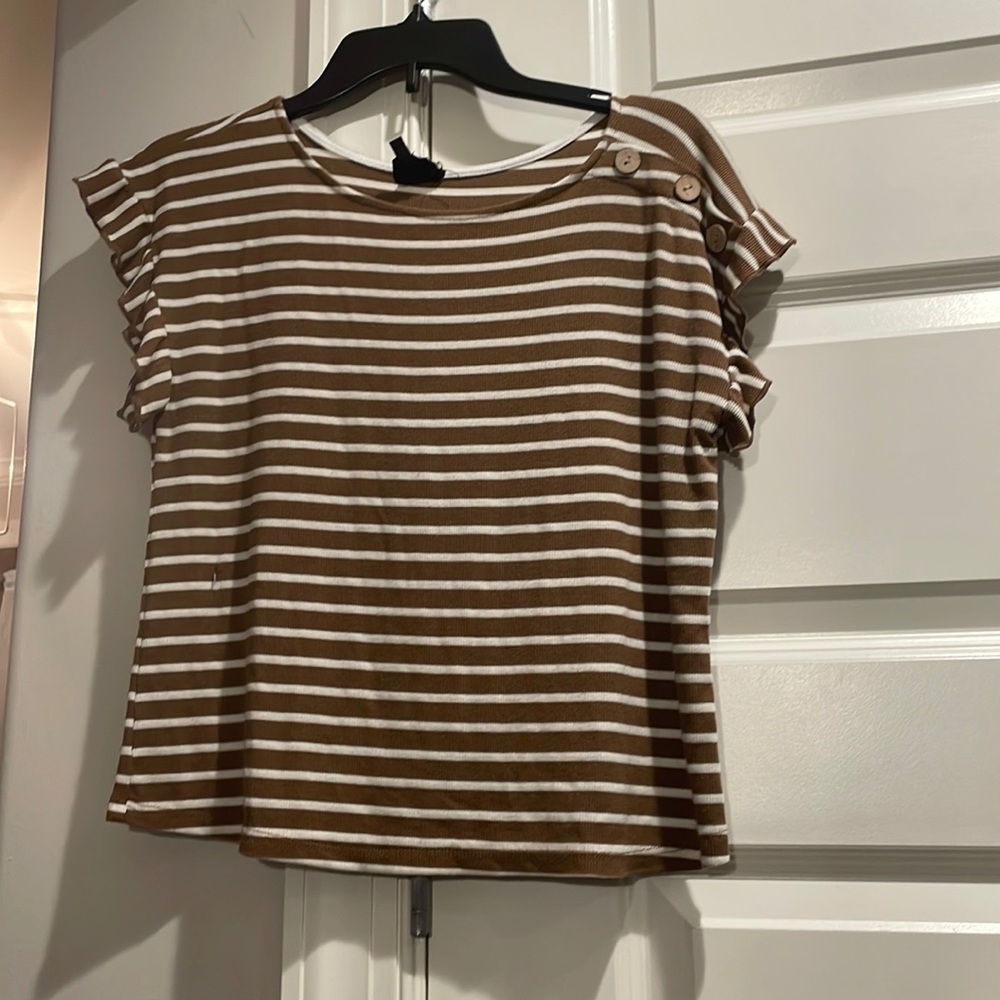 Brown and cream shirt